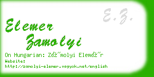 elemer zamolyi business card